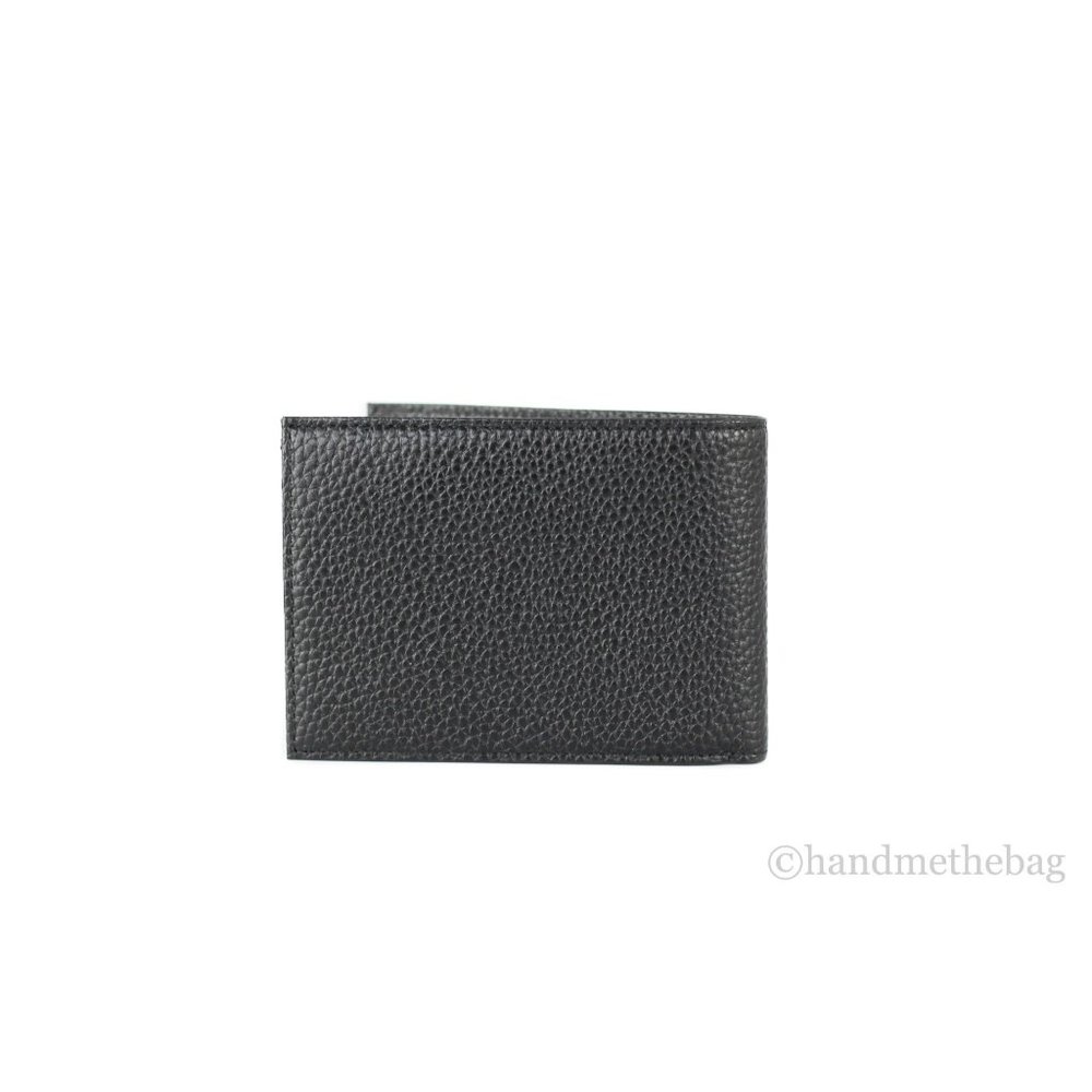NEW Emporio Armani Black Bi-Fold Organizer Wallet Grainy Pebbled Leather NWT - Picture 6 of 7